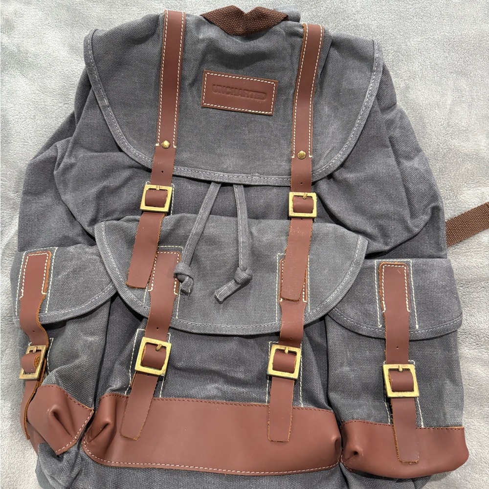 Uncharted 1 2 Drake Canvas Backpack